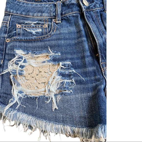 American Eagle outfitters denim blue jean shorts size 6 - Picture 2 of 10